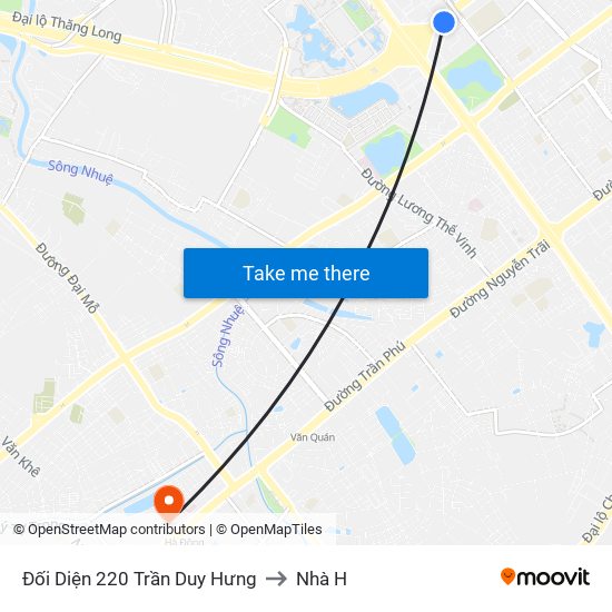 Đối Diện 220 Trần Duy Hưng to Nhà H map