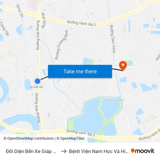 Đối Diện Bến Xe Giáp Bát - Giải Phóng to Bệnh Viện Nam Học Và Hiếm Muộn Hà Nội map