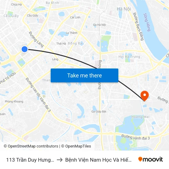 113 Trần Duy Hưng - Bộ Khcn to Bệnh Viện Nam Học Và Hiếm Muộn Hà Nội map