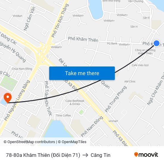 78-80a Khâm Thiên (Đối Diện 71) to Căng Tin map