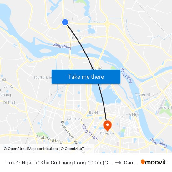 Trước Ngã Tư Khu Cn Thăng Long 100m (Chiều Nội Bài - Hà Nội) to Căng Tin map