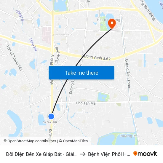 Đối Diện Bến Xe Giáp Bát - Giải Phóng to Bệnh Viện Phổi Hà Nội map