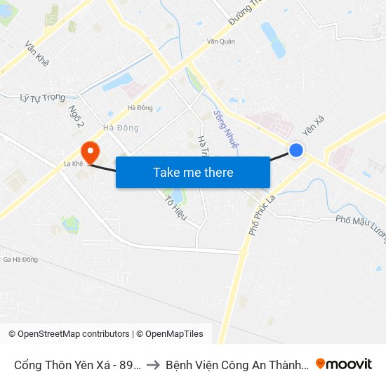 Cổng Thôn Yên Xá - 89 Cầu Bươu to Bệnh Viện Công An Thành Phố Hà Nội map