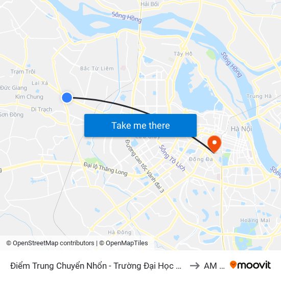 Điểm Trung Chuyển Nhổn - Trường Đại Học Công Nghiệp Hà Nội - Đường 32 to AM Clinic map