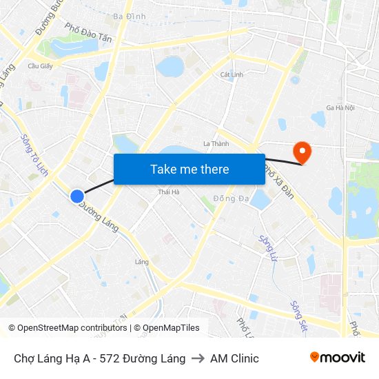 Chợ Láng Hạ A - 572 Đường Láng to AM Clinic map