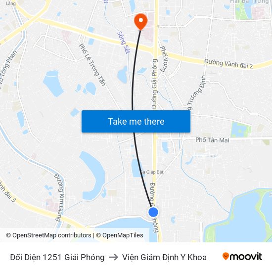 Đối Diện 1251 Giải Phóng to Viện Giám Định Y Khoa map