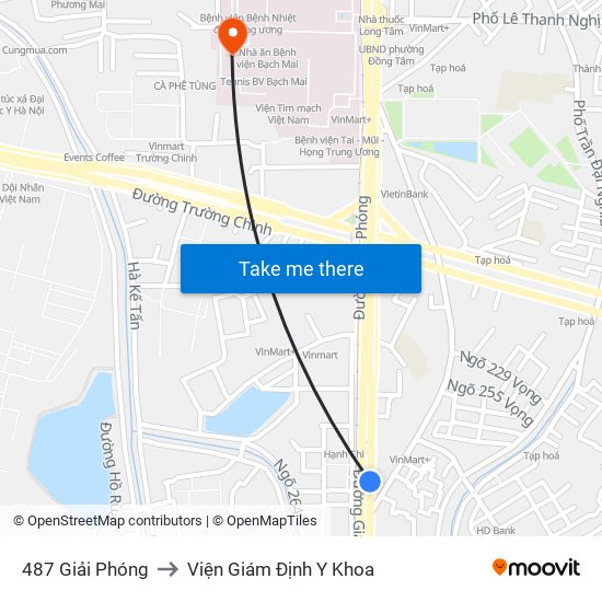 487 Giải Phóng to Viện Giám Định Y Khoa map