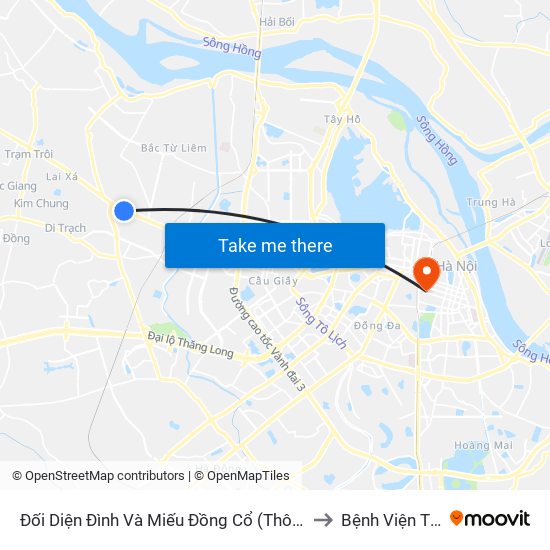 Đối Diện Đình Và Miếu Đồng Cổ (Thôn Nguyên Xá) - Đường 32 to Bệnh Viện Tim Hà Nội map