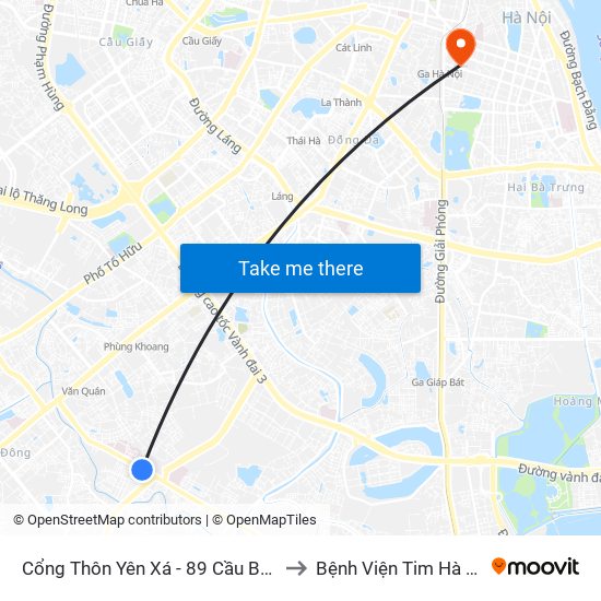 Cổng Thôn Yên Xá - 89 Cầu Bươu to Bệnh Viện Tim Hà Nội map