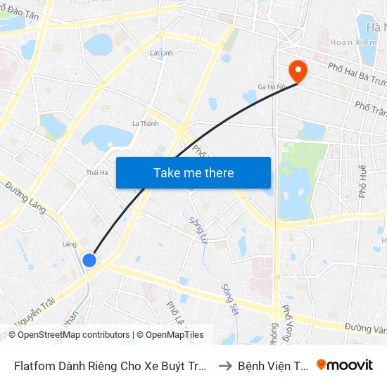 Flatfom Dành Riêng Cho Xe Buýt Trước Nhà 45 Đường Láng to Bệnh Viện Tim Hà Nội map