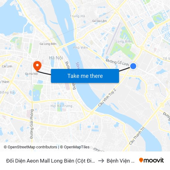 Đối Diện Aeon Mall Long Biên (Cột Điện T4a/2a-B Đường Cổ Linh) to Bệnh Viện Tim Hà Nội map