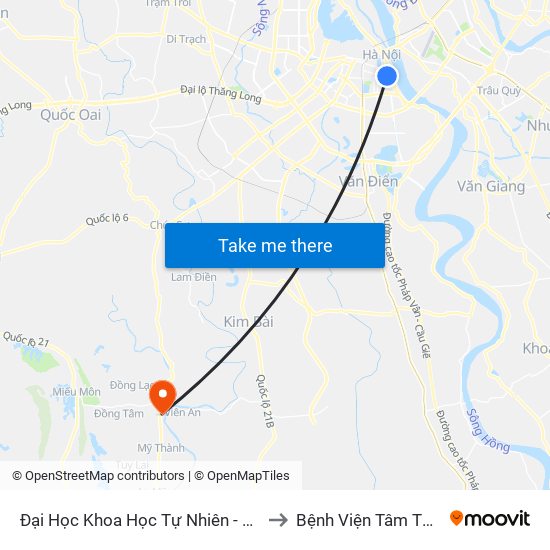 Đại Học Khoa Học Tự Nhiên - 19 Lê Thánh Tông to Bệnh Viện Tâm Thần Mỹ Đức map