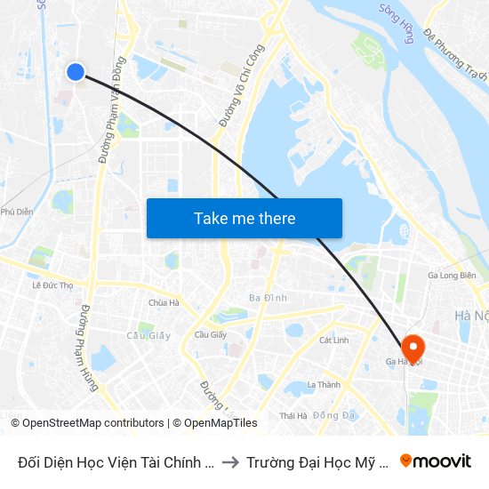 Đối Diện Học Viện Tài Chính - Đường Đức Thắng to Trường Đại Học Mỹ Thuật Việt Nam map