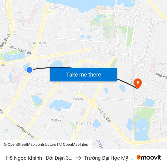 Hồ Ngọc Khánh - Đối Diện 37 Nguyễn Chí Thanh to Trường Đại Học Mỹ Thuật Việt Nam map