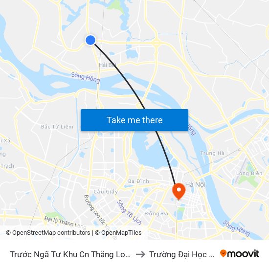 Trước Ngã Tư Khu Cn Thăng Long 100m (Chiều Nội Bài - Hà Nội) to Trường Đại Học Mỹ Thuật Việt Nam map