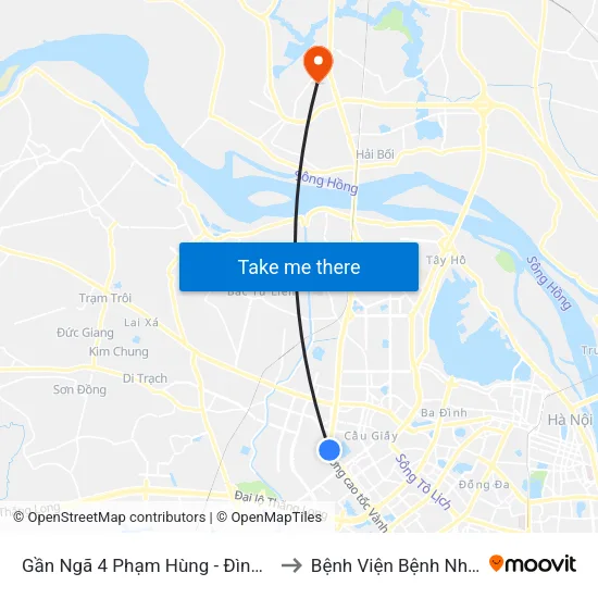 Gần Ngã 4 Phạm Hùng - Đình Thôn (Hướng Đi Khuất Duy Tiến)-Cột Sau to Bệnh Viện Bệnh Nhiệt Đới Trung Ương (Cơ Sở 2) map
