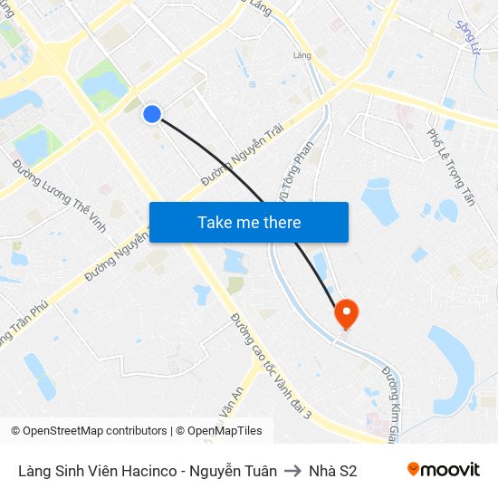 Làng Sinh Viên Hacinco - Nguyễn Tuân to Nhà S2 map
