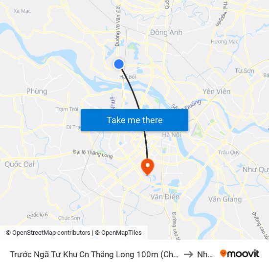 Trước Ngã Tư Khu Cn Thăng Long 100m (Chiều Nội Bài - Hà Nội) to Nhà S2 map