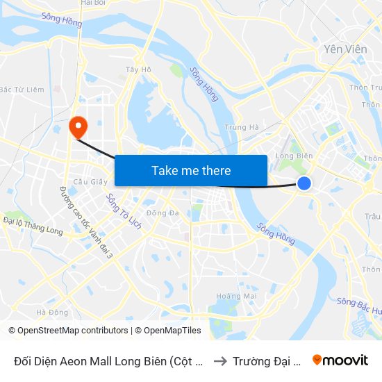 Đối Diện Aeon Mall Long Biên (Cột Điện T4a/2a-B Đường Cổ Linh) to Trường Đại Học Điện Lực map