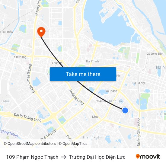 109 Phạm Ngọc Thạch to Trường Đại Học Điện Lực map