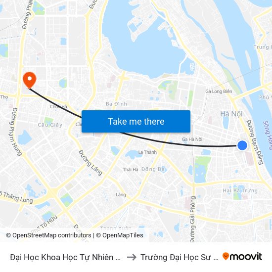 Đại Học Khoa Học Tự Nhiên - 19 Lê Thánh Tông to Trường Đại Học Sư Phạm Hà Nội map