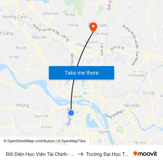 Đối Diện Học Viện Tài Chính - Đường Đức Thắng to Trường Đại Học Thủ Đô Hà Nội map