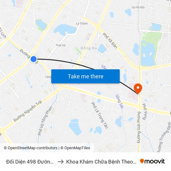 Đối Diện 498 Đường Láng to Khoa Khám Chữa Bệnh Theo Yêu Cầu map