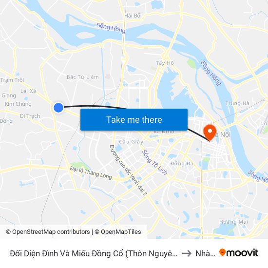 Đối Diện Đình Và Miếu Đồng Cổ (Thôn Nguyên Xá) - Đường 32 to Nhà A3 map