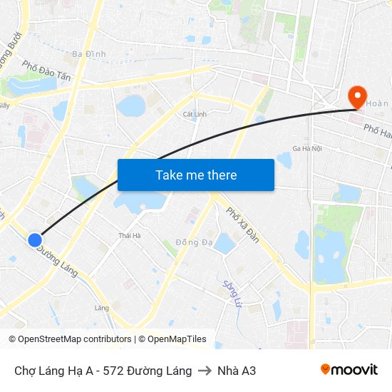 Chợ Láng Hạ A - 572 Đường Láng to Nhà A3 map