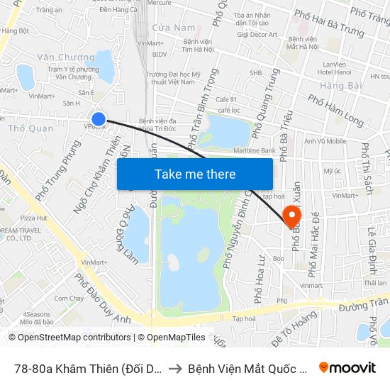 78-80a Khâm Thiên (Đối Diện 71) to Bệnh Viện Mắt Quốc Tế Dnd map