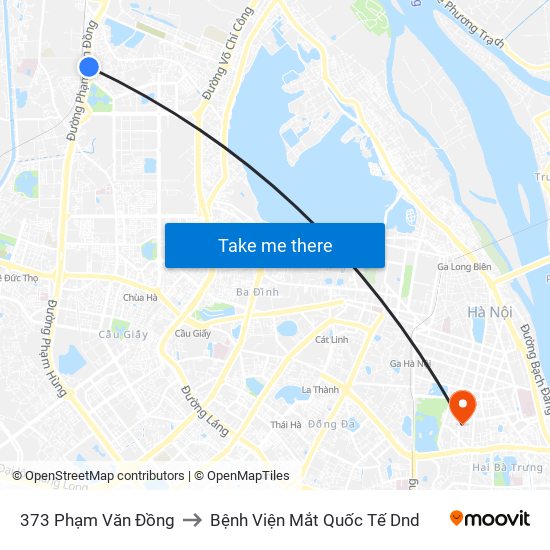 373 Phạm Văn Đồng to Bệnh Viện Mắt Quốc Tế Dnd map