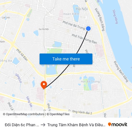 Đối Diện 6c Phan Chu Trinh to Trung Tâm Khám Bệnh Và Điều Trị Trong Ngày map