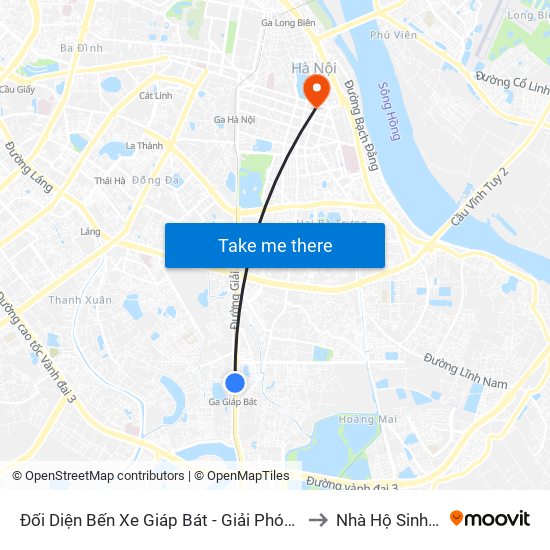 Đối Diện Bến Xe Giáp Bát - Giải Phóng to Nhà Hộ Sinh A map