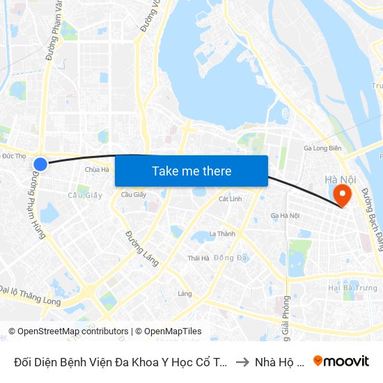 Đối Diện Bệnh Viện Đa Khoa Y Học Cổ Truyền - Phạm Hùng to Nhà Hộ Sinh A map