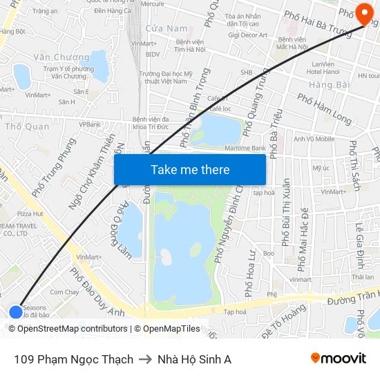 109 Phạm Ngọc Thạch to Nhà Hộ Sinh A map