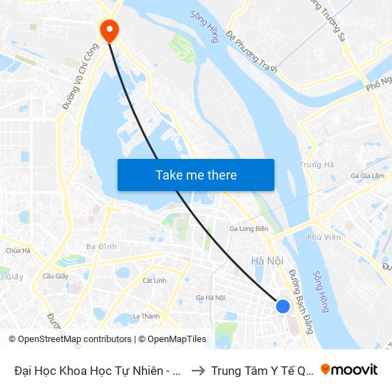 Đại Học Khoa Học Tự Nhiên - 19 Lê Thánh Tông to Trung Tâm Y Tế Quận Tây Hồ map