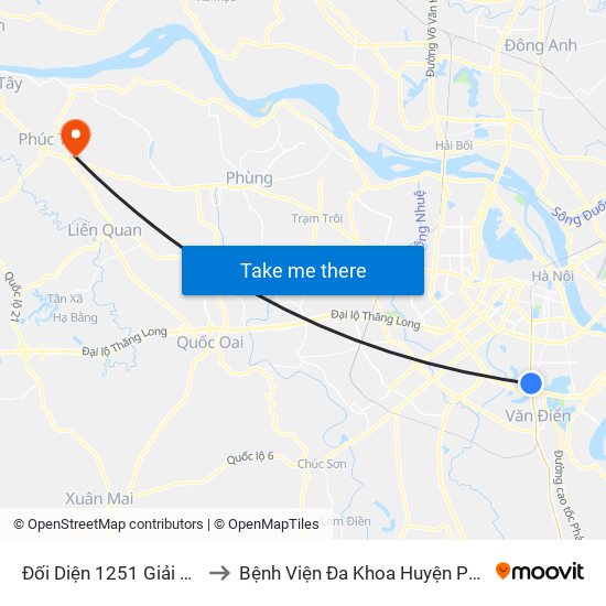 Đối Diện 1251 Giải Phóng to Bệnh Viện Đa Khoa Huyện Phúc Thọ map