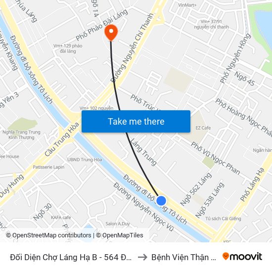 Đối Diện Chợ Láng Hạ B - 564 Đường Láng to Bệnh Viện Thận Hà Nội map