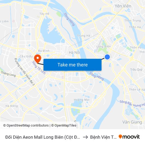 Đối Diện Aeon Mall Long Biên (Cột Điện T4a/2a-B Đường Cổ Linh) to Bệnh Viện Thận Hà Nội map