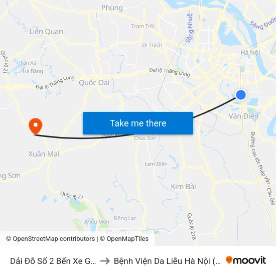 Dải Đỗ Số 2 Bến Xe Giáp Bát to Bệnh Viện Da Liễu Hà Nội (Cơ Sở 3) map