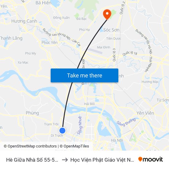 Hè Giữa Nhà Số 55-57 Phố Nhổn to Học Viện Phật Giáo Việt Nam Tại Hà Nội map