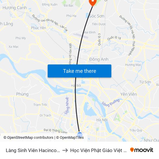 Làng Sinh Viên Hacinco - Nguyễn Tuân to Học Viện Phật Giáo Việt Nam Tại Hà Nội map