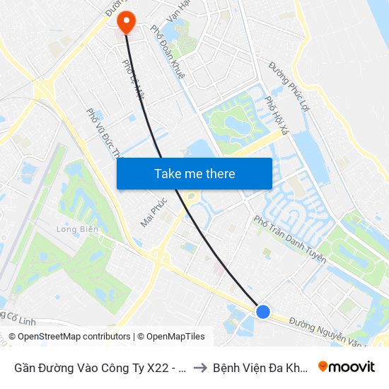 Gần Đường Vào Công Ty X22 - 705 Nguyễn Văn Linh to Bệnh Viện Đa Khoa Đức Giang map