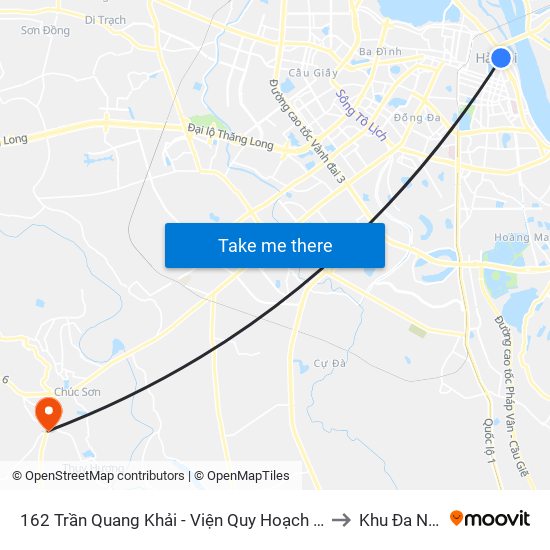 162 Trần Quang Khải - Viện Quy Hoạch Thủy Lợi to Khu Đa Năng map