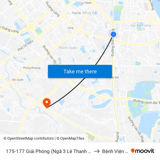 175-177 Giải Phóng (Ngã 3 Lê Thanh Nghị) to Bệnh Viện 09 map