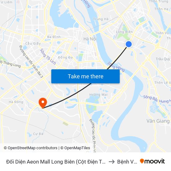 Đối Diện Aeon Mall Long Biên (Cột Điện T4a/2a-B Đường Cổ Linh) to Bệnh Viện 09 map