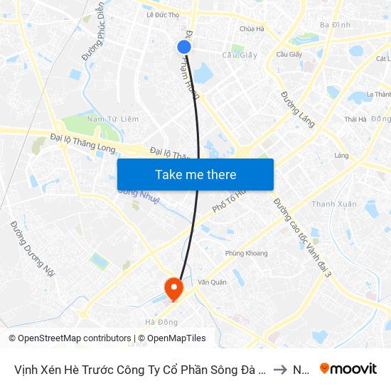 Vịnh Xén Hè Trước Công Ty Cổ Phần Sông Đà 9 - Đường Nguyễn Hoàng to Nhà A map