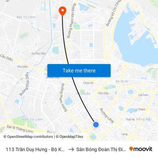 113 Trần Duy Hưng - Bộ Khcn to Sân Bóng Đoàn Thị Điểm map