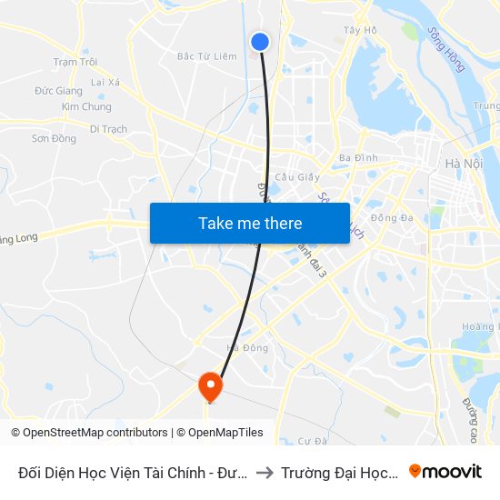 Đối Diện Học Viện Tài Chính - Đường Đức Thắng to Trường Đại Học Đại Nam map