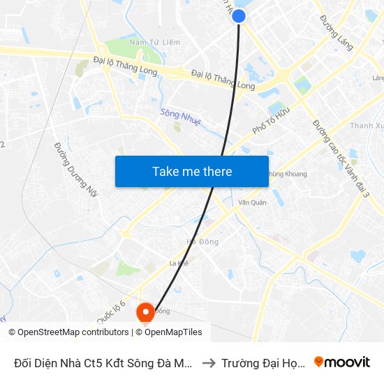 Đối Diện Nhà Ct5 Kđt Sông Đà Mỹ Đình - Phạm Hùng to Trường Đại Học Đại Nam map